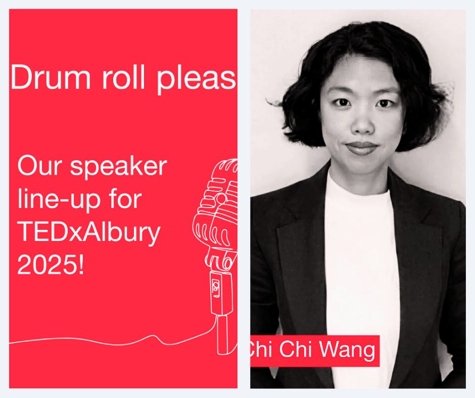 Exciting news I am officially a TedxAlbury 2025 speaker