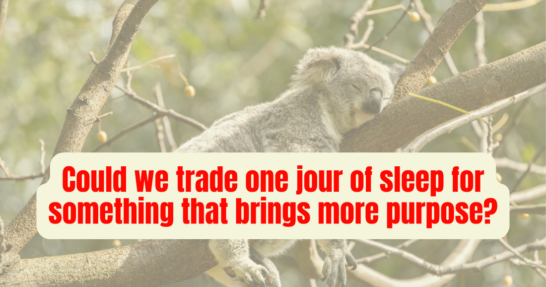 Could we trade one hour of sleep for something that brings more purpose?